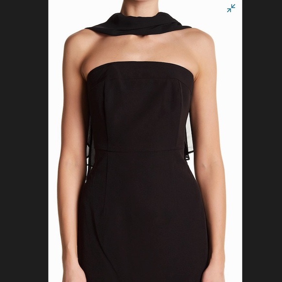 Nanette Lepore sheath with chiffon cape/scarf - Picture 3 of 5